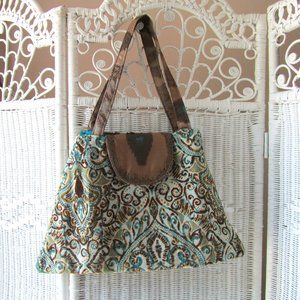 Unused Boho Hippie Tapestry Fabric Tote Bag Purse